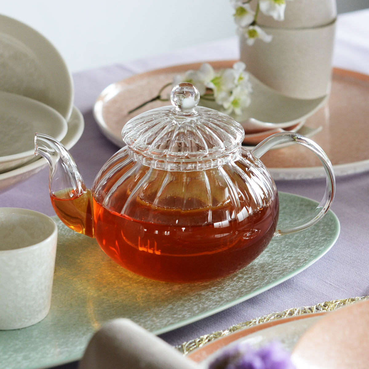 Hot glass ホットグラス D.W.ティーポット 3000【ストレーナー付き 耐熱ガラス】