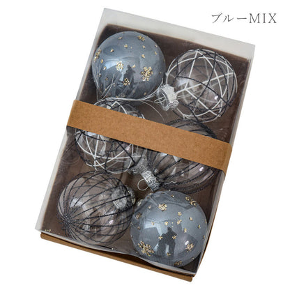 ボールオーナメント　80mm　6個セット　9色　cc-ball8-6set