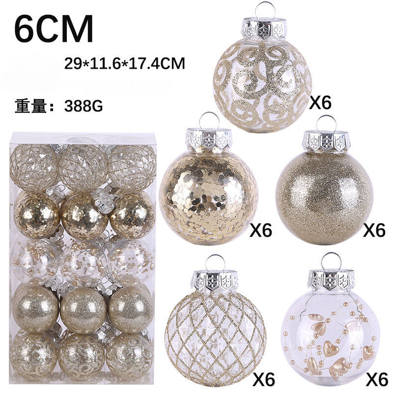 シャンパンゴールドMIXボール　60mm　30個セット　cc-00106