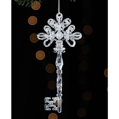クリアオーナメント キー クリスマスツリー クリスマス 飾り オーナメント 装飾 ツリー おしゃれ 北欧 装飾品 店舗 ディスプレイ ハンドメイド xmas christmas くりすます クりスマス 透明 クリア キー 鍵 上品 エレガント