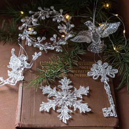 クリアオーナメント キー クリスマスツリー クリスマス 飾り オーナメント 装飾 ツリー おしゃれ 北欧 装飾品 店舗 ディスプレイ ハンドメイド xmas christmas くりすます クりスマス 透明 クリア キー 鍵 上品 エレガント