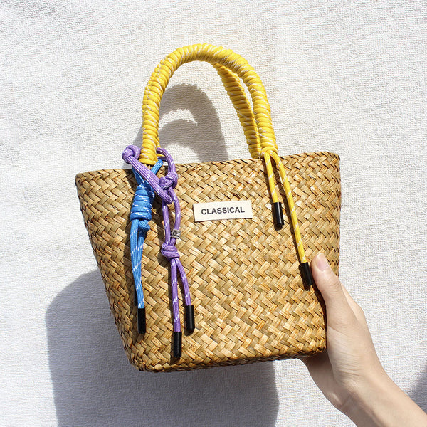 ストロー手編み・ナイロンロープバッグ cc-00560 – 【ONLINE