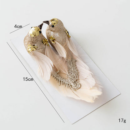 フェザーバードクリップ 2羽SET 2色