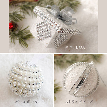 ホワイト&シルバー・オーナメント