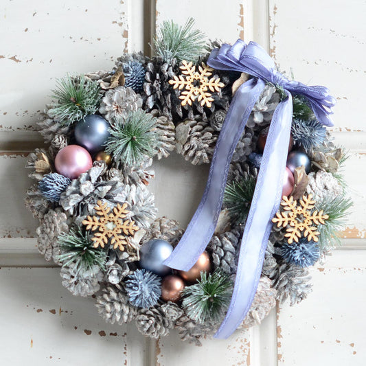 リボンリース パステルカラーボール 32cm r33m