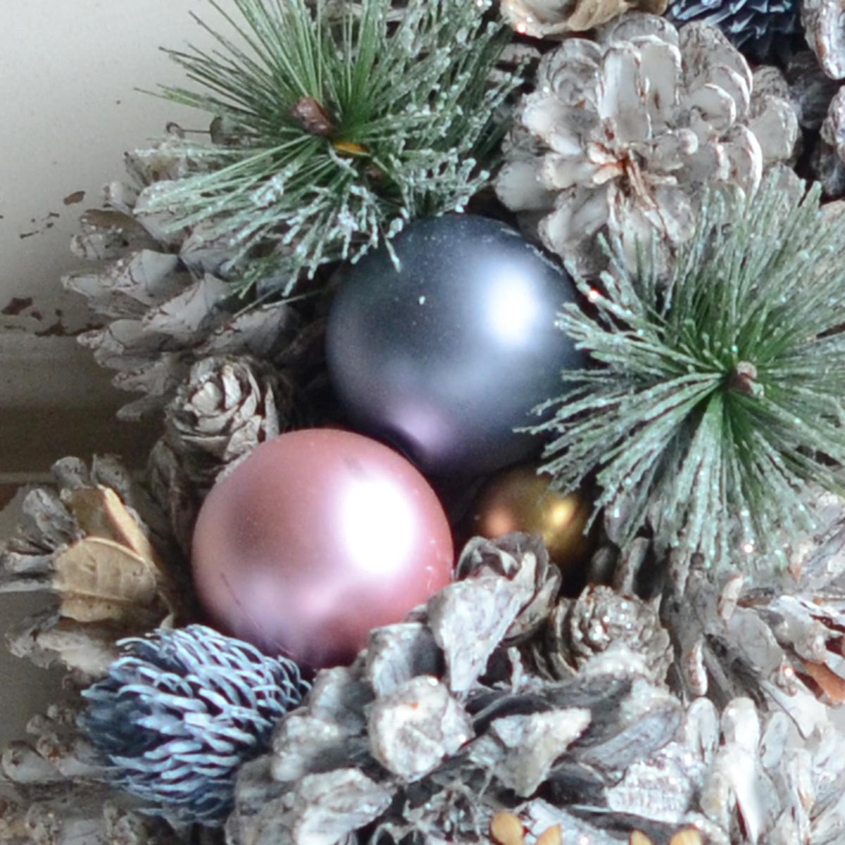 リボンリース パステルカラーボール 32cm r33m