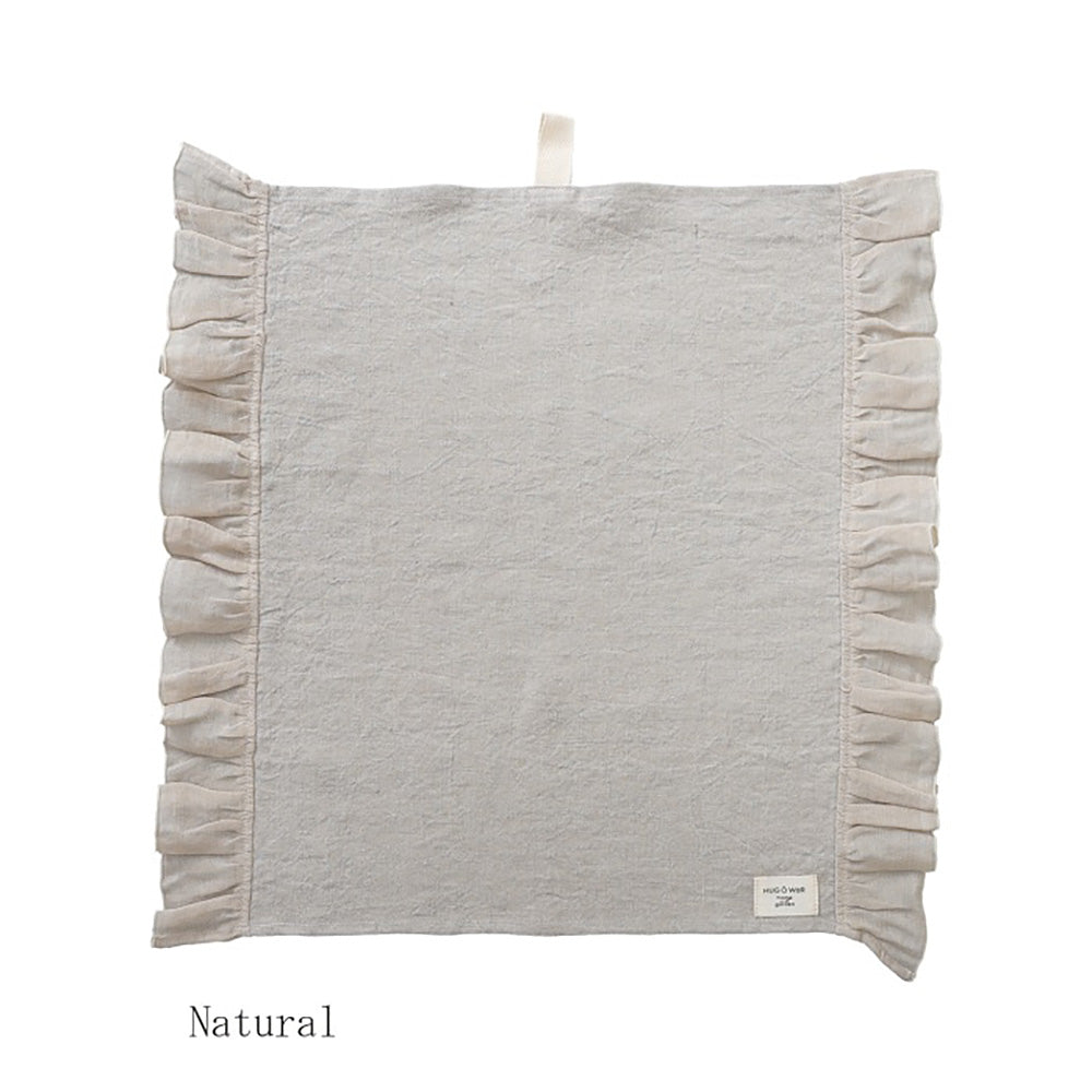 【クリックポスト便可】【メール便可】HUG Ō WäR（ハグ オー ワー） フリル付きマルチクロス 6色【リネン100％】