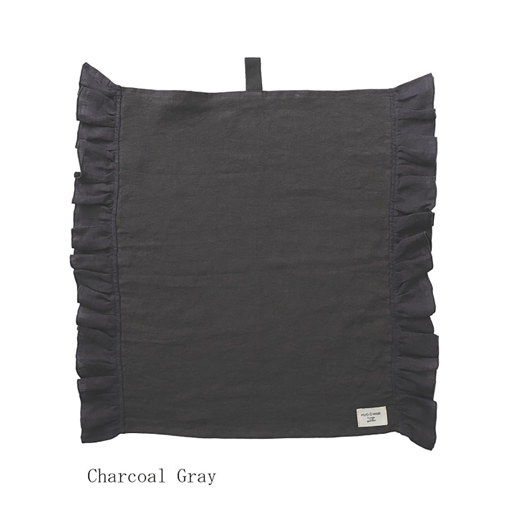 【クリックポスト便可】【メール便可】HUG Ō WäR（ハグ オー ワー） フリル付きマルチクロス 6色【リネン100％】