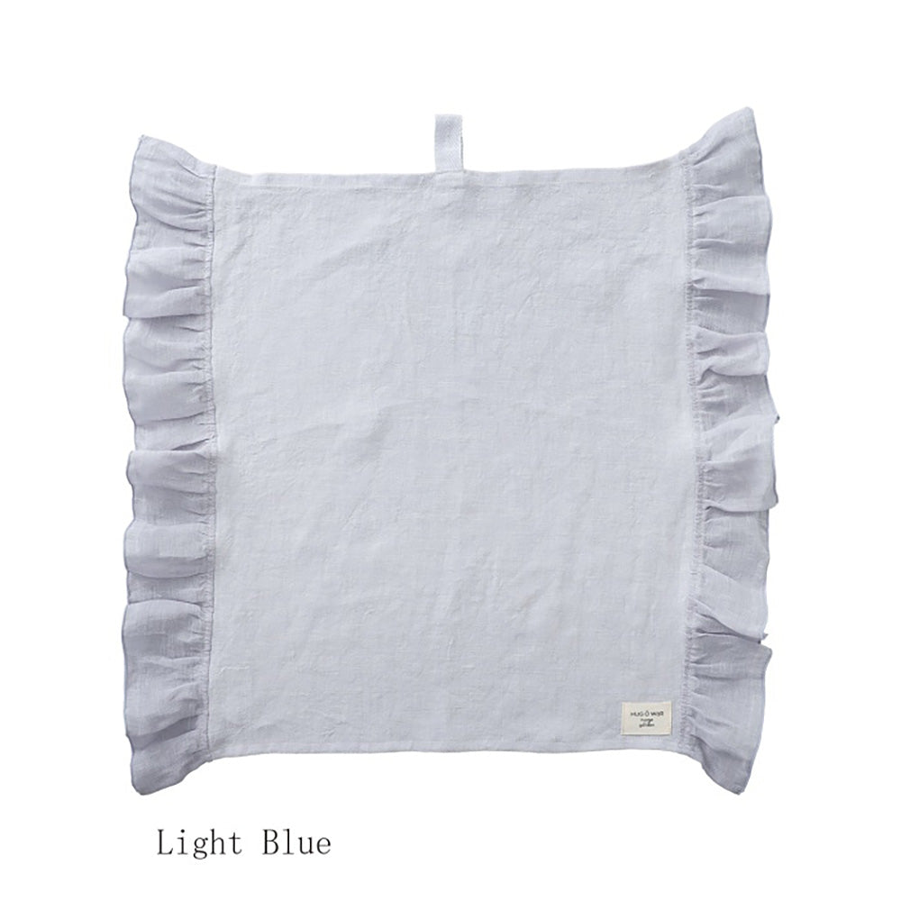 【クリックポスト便可】【メール便可】HUG Ō WäR（ハグ オー ワー） フリル付きマルチクロス 6色【リネン100％】