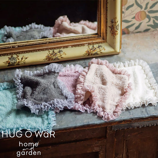 【クリックポスト便可】【メール便可】HUG O WaR（ハグ オー ワー）チュールフリルハンドタオル 5色