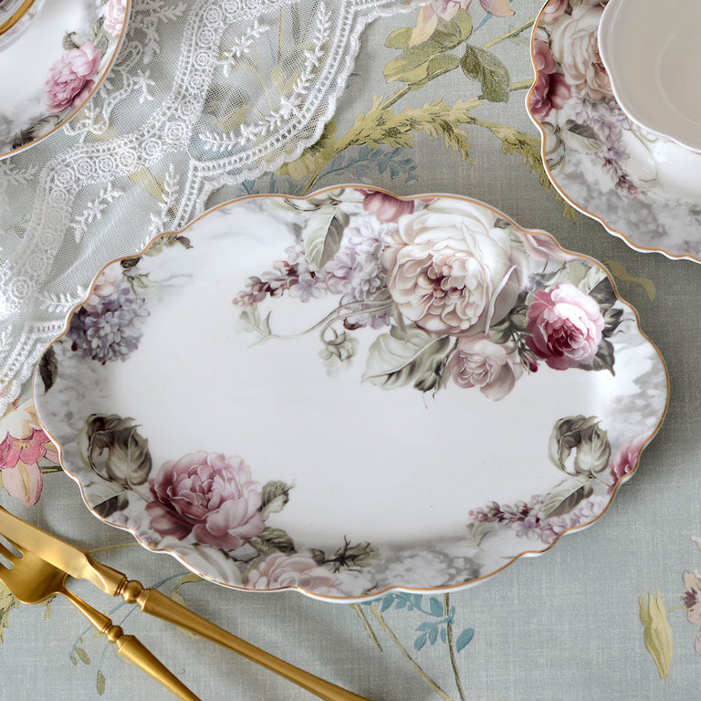 Rose Bouquet ローズブーケ オーバルプレート HM1385