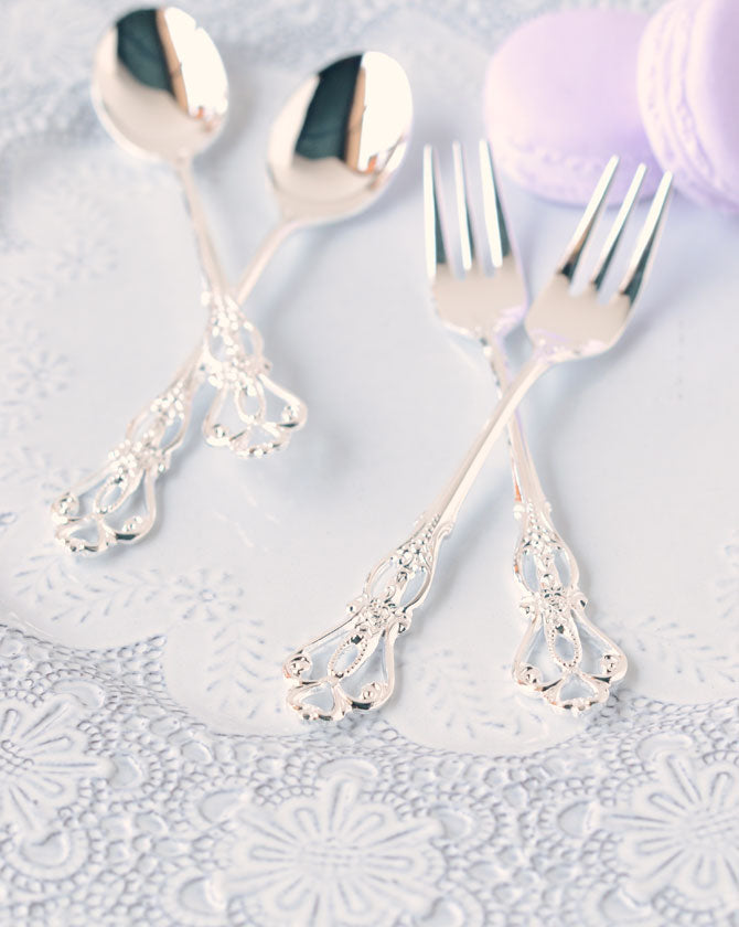 【クリックポスト便可】【メール便可】ラセール シルバー コーヒースプーン ヒメフォーク　単品/5本セット