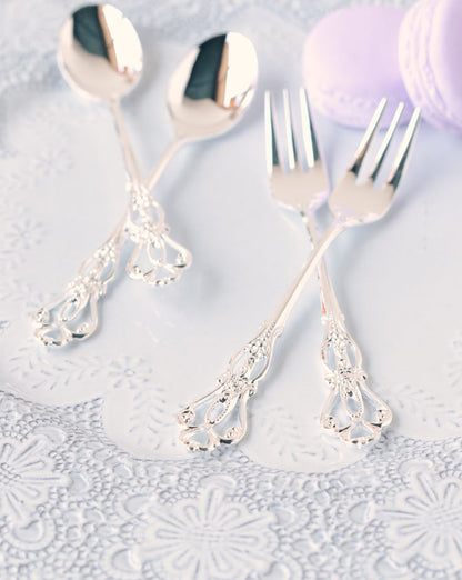 【クリックポスト便可】【メール便可】ラセール シルバー コーヒースプーン ヒメフォーク　単品/5本セット