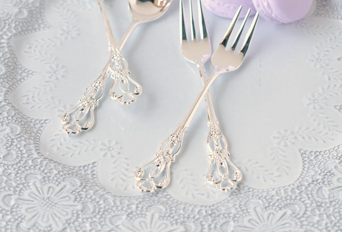 【クリックポスト便可】【メール便可】ラセール シルバー コーヒースプーン ヒメフォーク　単品/5本セット