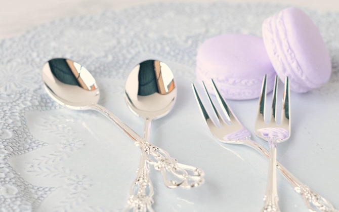 【クリックポスト便可】【メール便可】ラセール シルバー コーヒースプーン ヒメフォーク　単品/5本セット