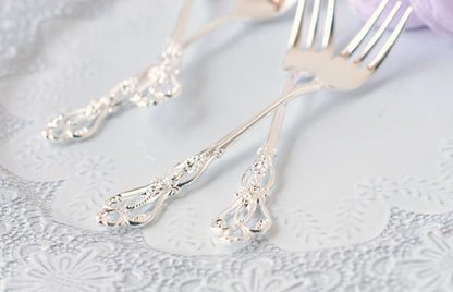 【クリックポスト便可】【メール便可】ラセール シルバー コーヒースプーン ヒメフォーク　単品/5本セット