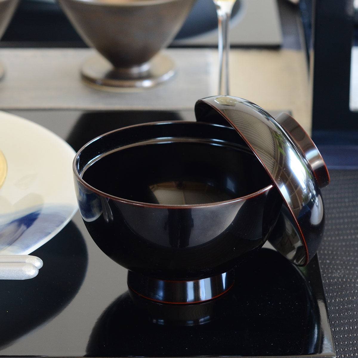 溜内黒京型吸物椀