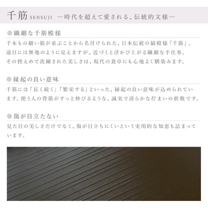 千筋長角ランチョンマット リバーシブルタイプ