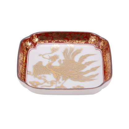 角小皿 歴代画 永楽【日本製 九谷焼】