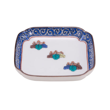 角小皿 歴代画 古九谷【日本製 九谷焼】