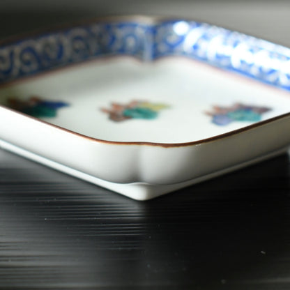 角小皿 歴代画 古九谷【日本製 九谷焼】