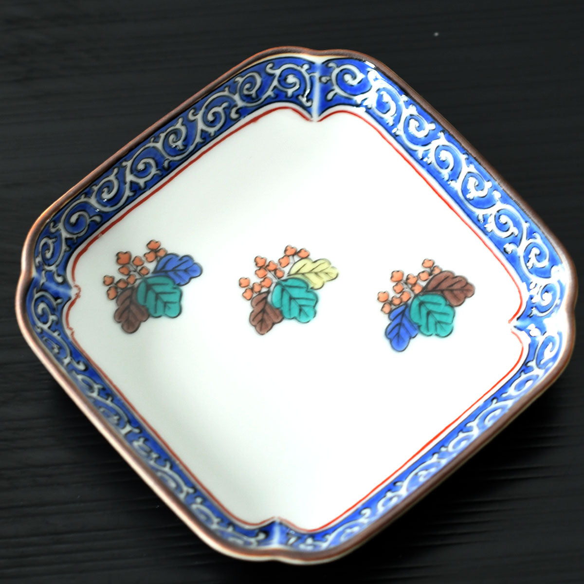 角小皿 歴代画 古九谷【日本製 九谷焼】