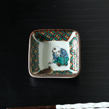 プチ小皿 歴代画 木米【日本製 九谷焼】