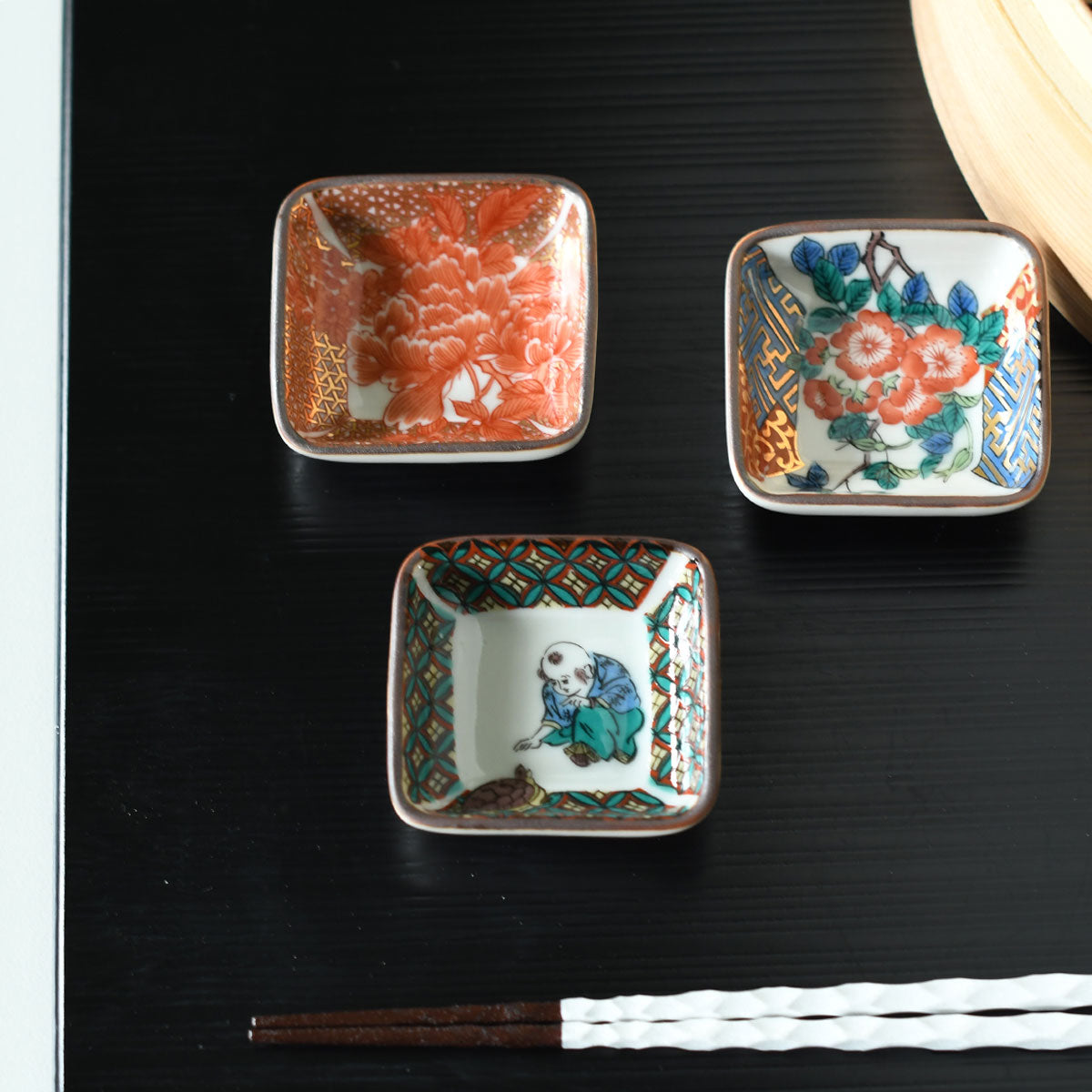 プチ小皿 歴代画 木米【日本製 九谷焼】