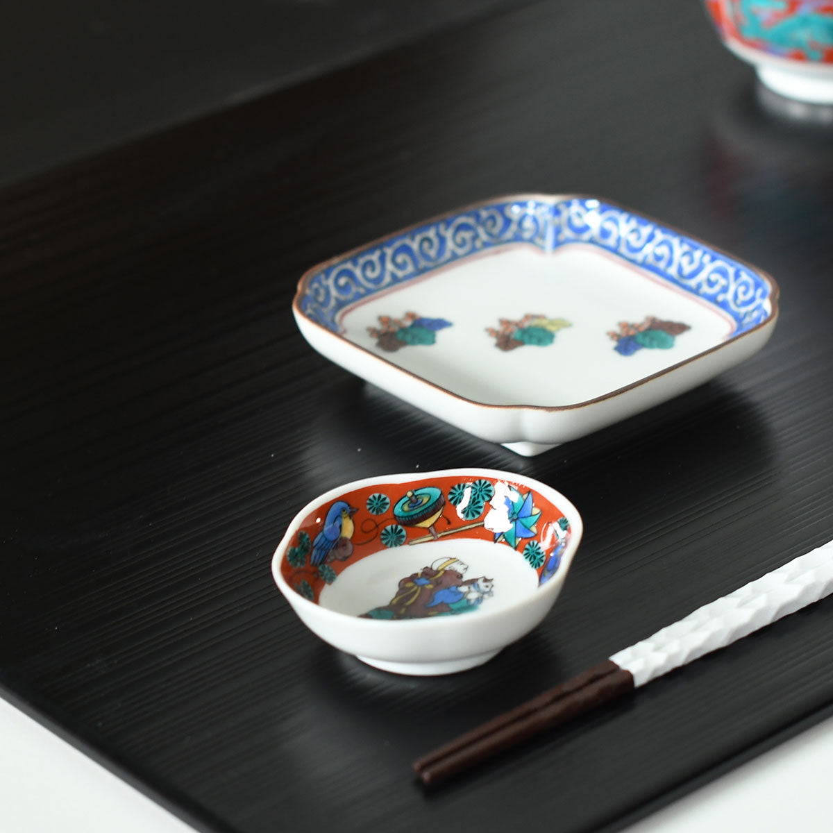 プチ小付 歴代画 木米【日本製 九谷焼】