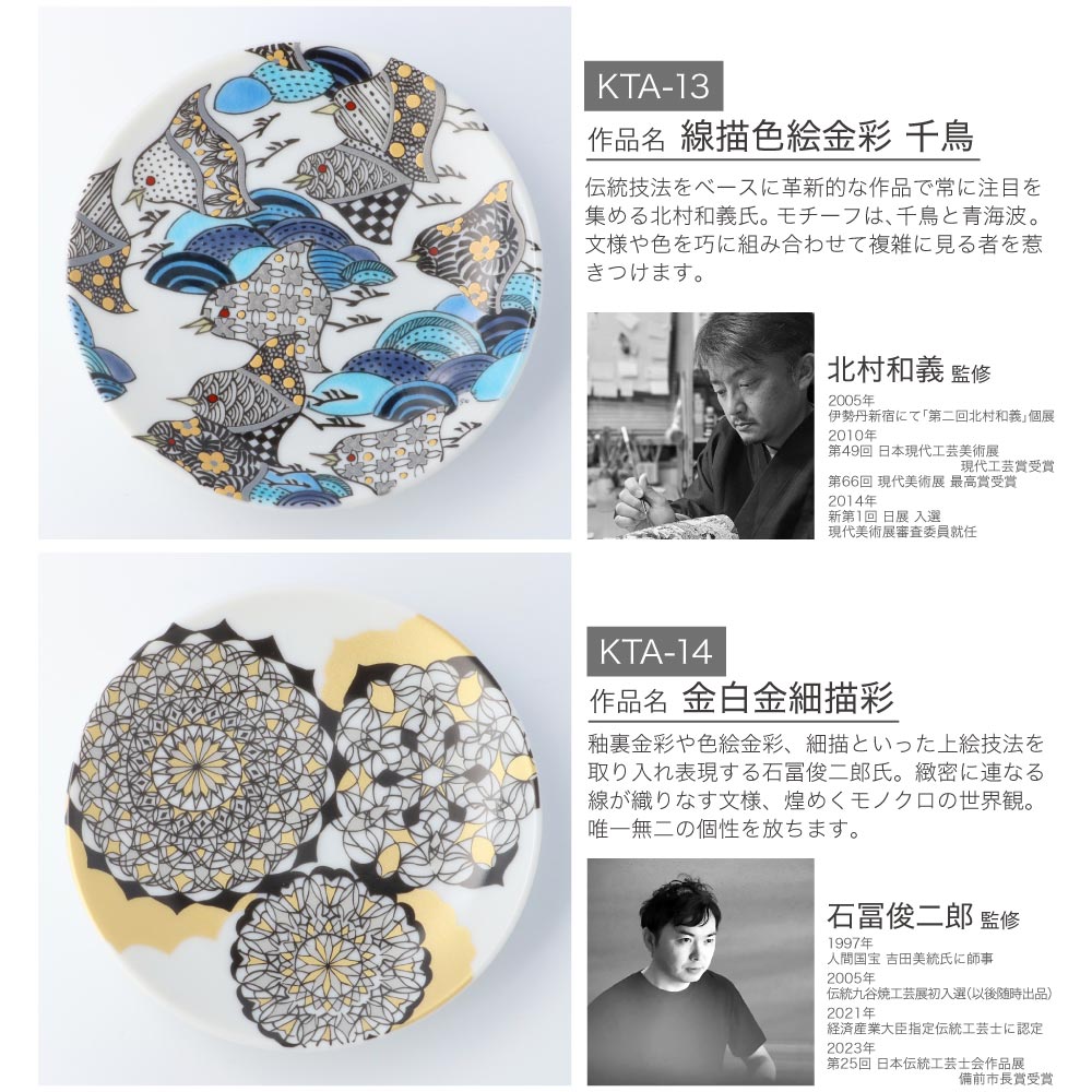 有名作家監修 九谷アート小皿 20種類 Kutani Art【日本製 ギフト】