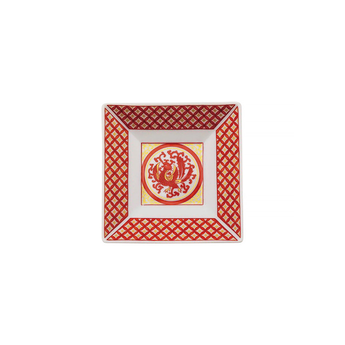 九谷焼 3号角皿 時代画風 古九谷/吉田屋/飯田屋/庄三
