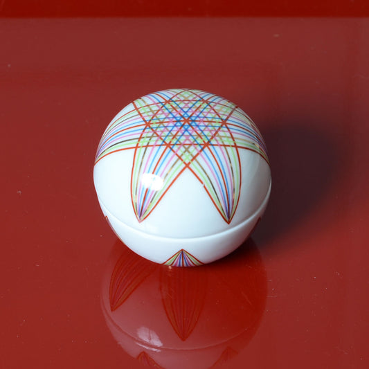 用美 YOUBI 陶器珍味入 友禅千筋手まり珍味入 25529