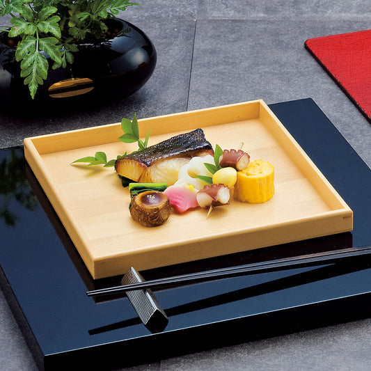 【取り寄せ商品】用美 YOUBI 敷皿・盛皿 ひのき おはこ料理皿 6寸5分【日本製】 30349