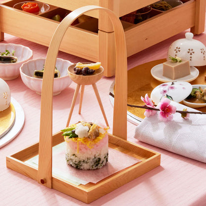 【取り寄せ商品】用美 YOUBI 料理箱 5寸ひのき手提【日本製】 38321