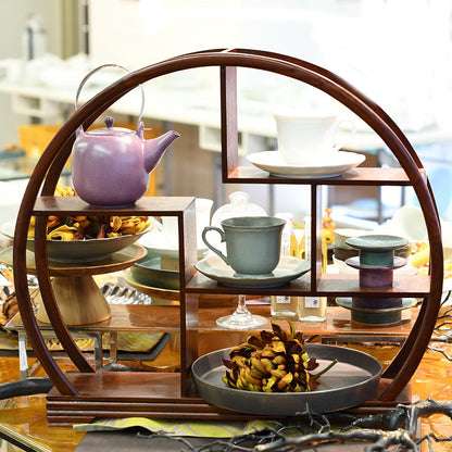 【取り寄せ商品】TEA STAND ティースタンド 丸型茶壷飾棚 X70J001 398 468192