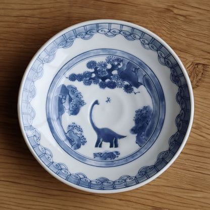 江戸っ子恐竜 竜山水 銘々皿【日本製 美濃焼】