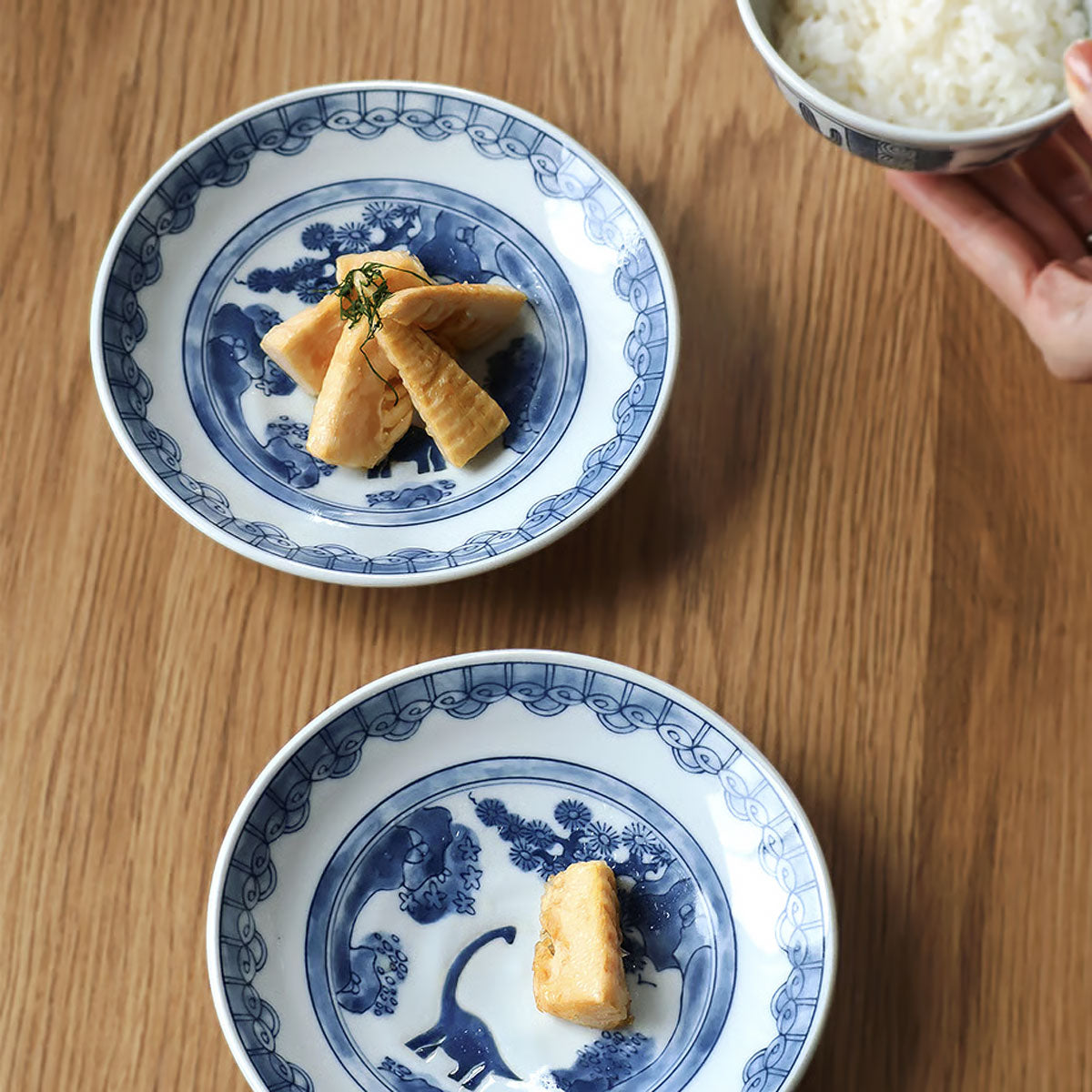 江戸っ子恐竜 竜山水 銘々皿【日本製 美濃焼】