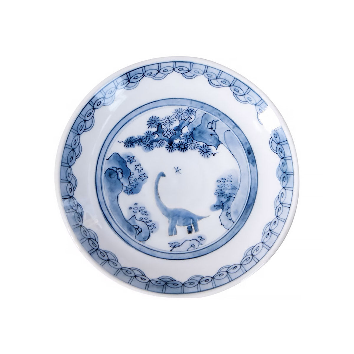 江戸っ子恐竜 竜山水 銘々皿【日本製 美濃焼】