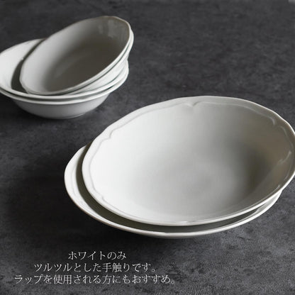 Rinka-驚きの超軽量食器-  梨花リンカ・クーププレート27cm　RN2702 4色　ホワイト・ブラック・グレー・ベージュ