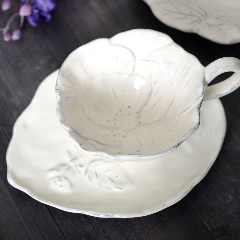 ROMANTICA ロマンティカ・カップ＆ソーサー（オフホワイト） qw-7609