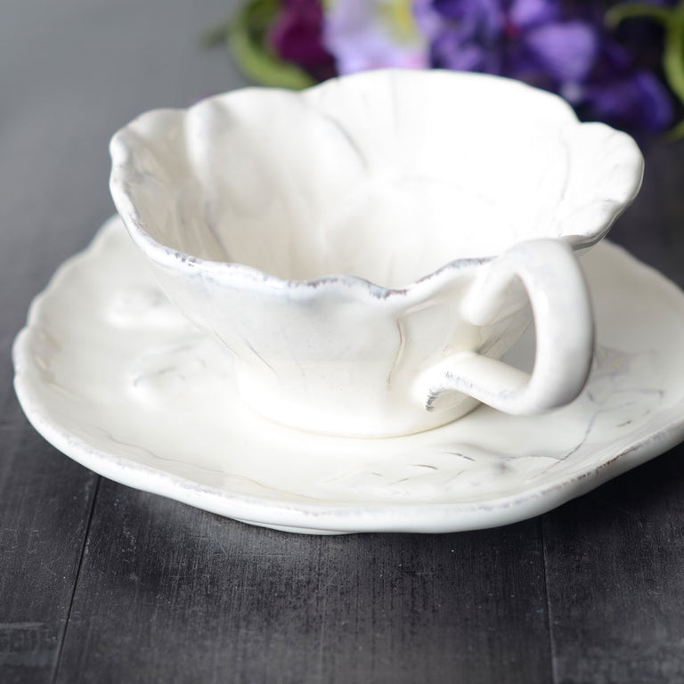 ROMANTICA ロマンティカ・カップ＆ソーサー（オフホワイト） qw-7609