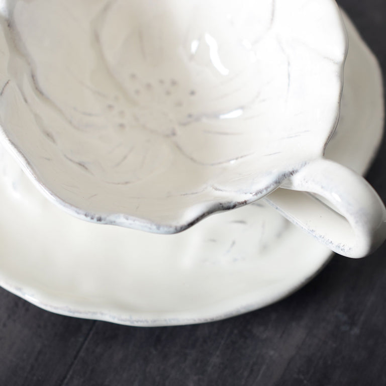 ROMANTICA ロマンティカ・カップ＆ソーサー（オフホワイト） qw-7609