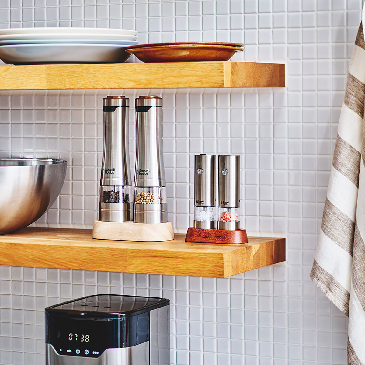 Russell Hobbs 充電式ミル ソルト＆ペッパー ミニ  2本セット