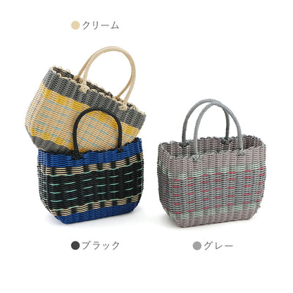 色の組み合わせが楽しい レジャーにぴったりなパーチャスバッグ 3色