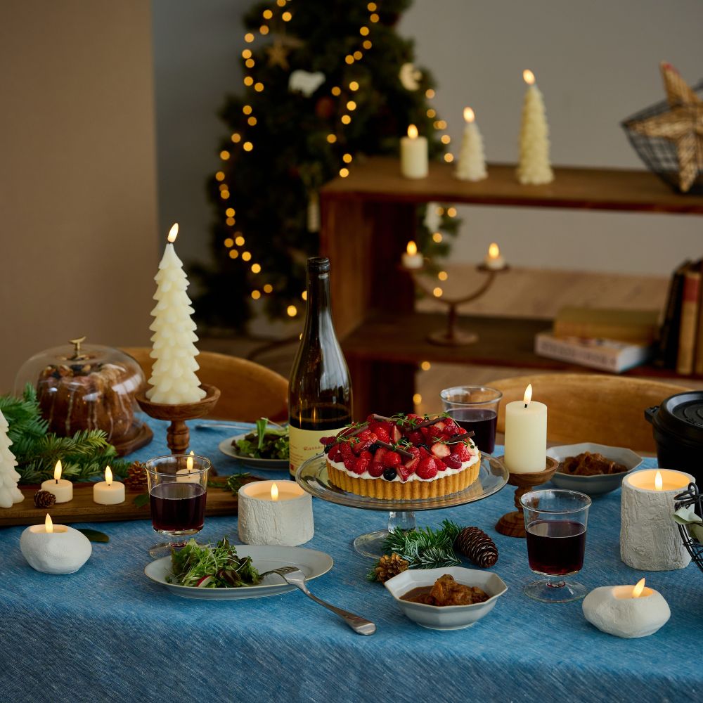 涼しげな佇まいのリューズガラス ケーキスタンド 2サイズ