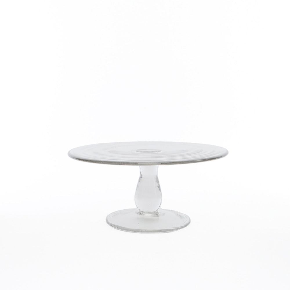 涼しげな佇まいのリューズガラス ケーキスタンド 2サイズ