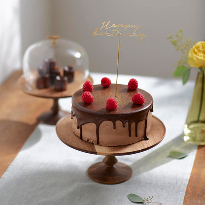 使うほどに味わいが増す アカシアウッドのケーキスタンド 2サイズ