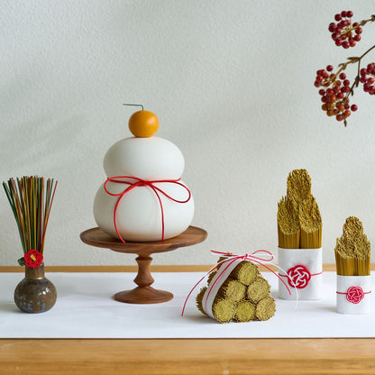 鏡餅のオブジェとしても使える 半磁器のLEDライト 雪だるま ビッグ