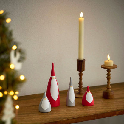 仲良しサンタファミリー オブジェ 2色3サイズ