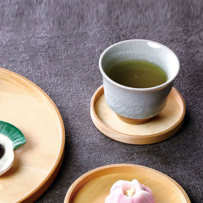 【取り寄せ商品】木製わっぱ丸トレイ 10cm ブラウン【日本製】　17286